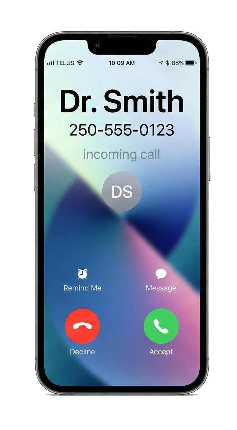 PCS on iPhone — call patients from anywhere